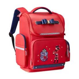 15.5inch, Red Bow London Theme Ergonomic School Backpack for Kids