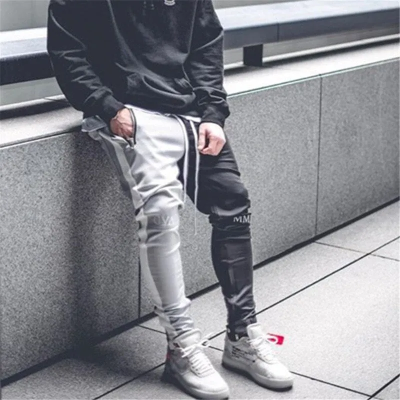 2 tone Patchwork joggers