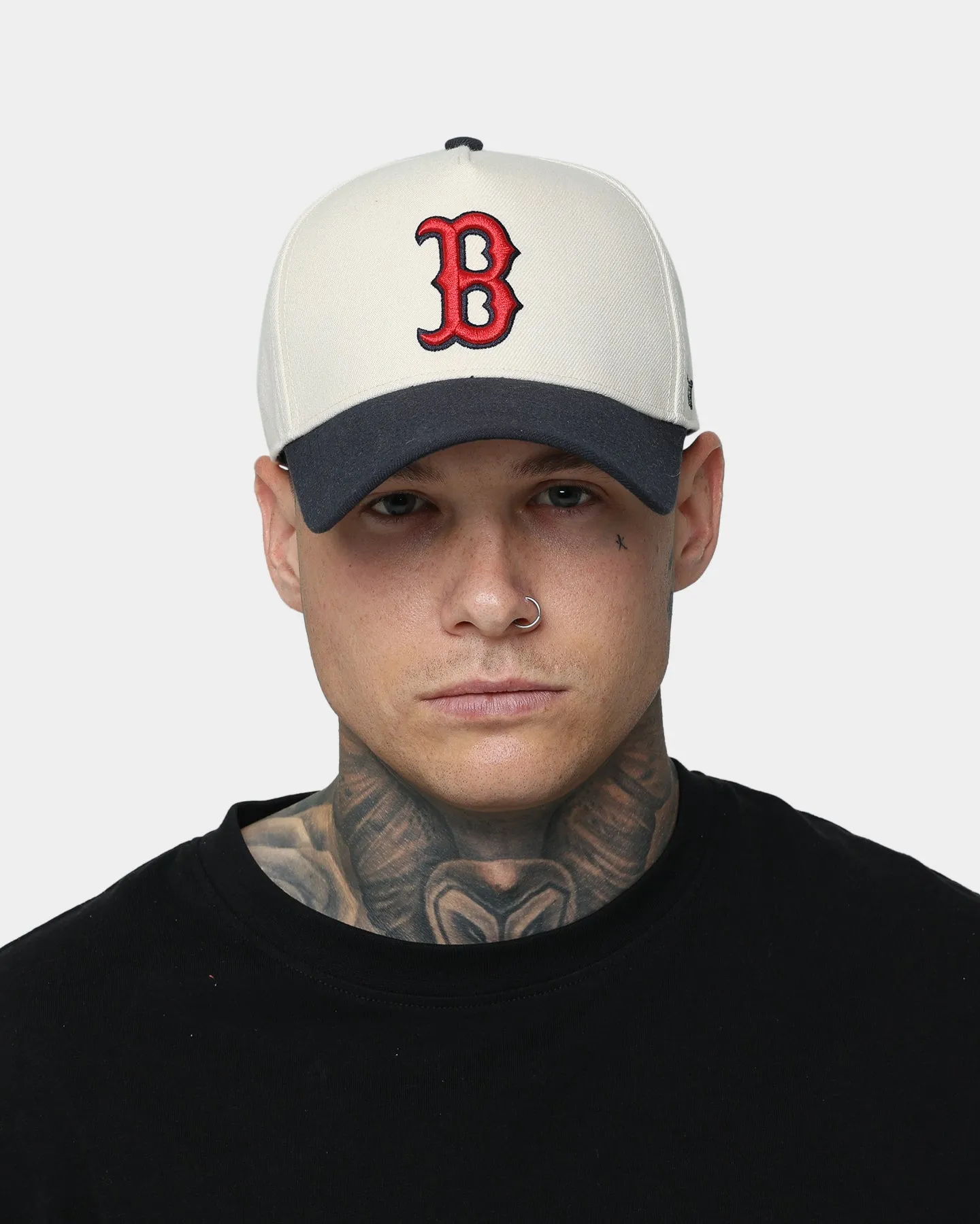 47 Brand Boston Red Sox 'Off White/Team Logo' MVP DT Snapback Natural