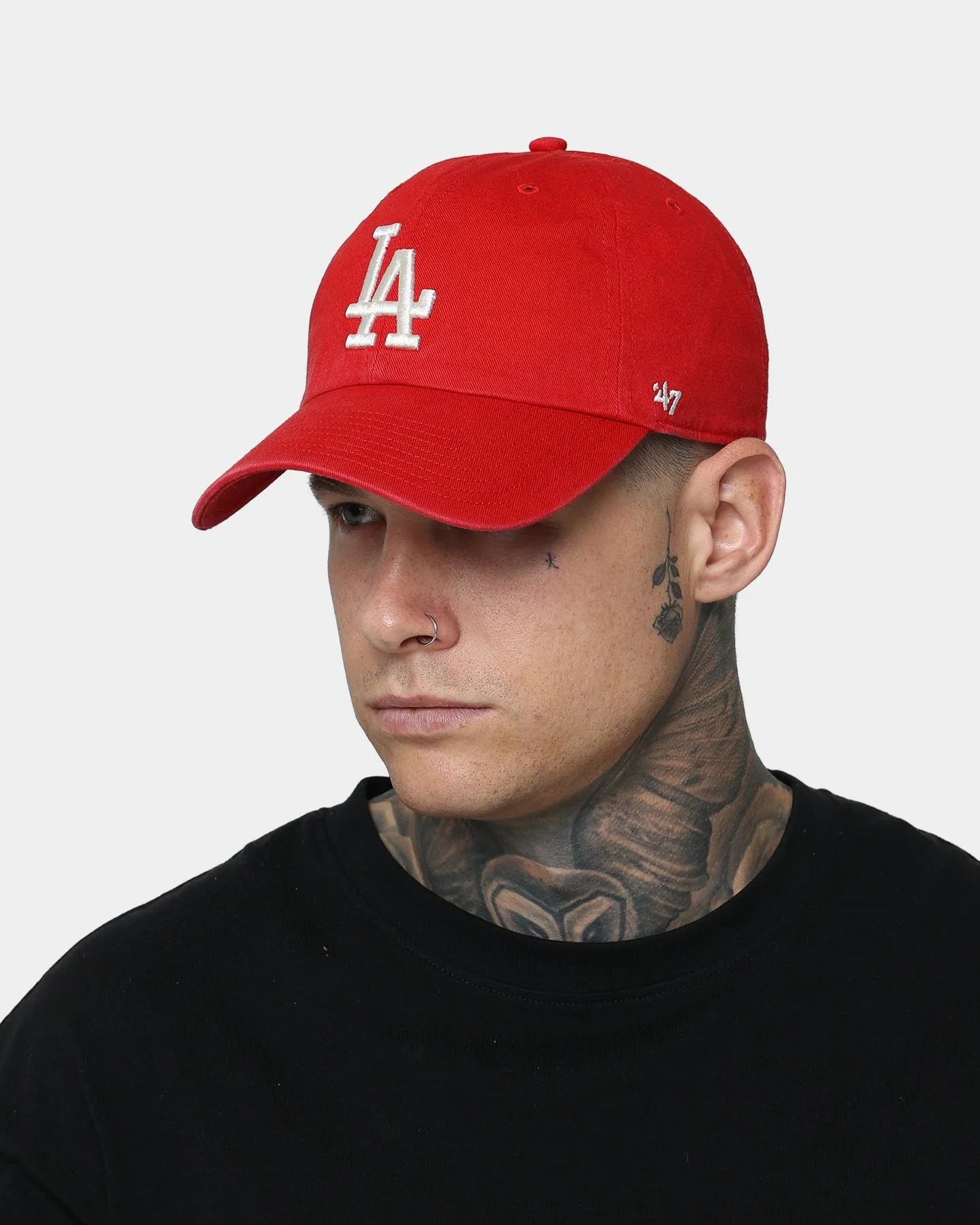 47 Brand Los Angeles Dodgers Clean Up Strapback Red/Natural