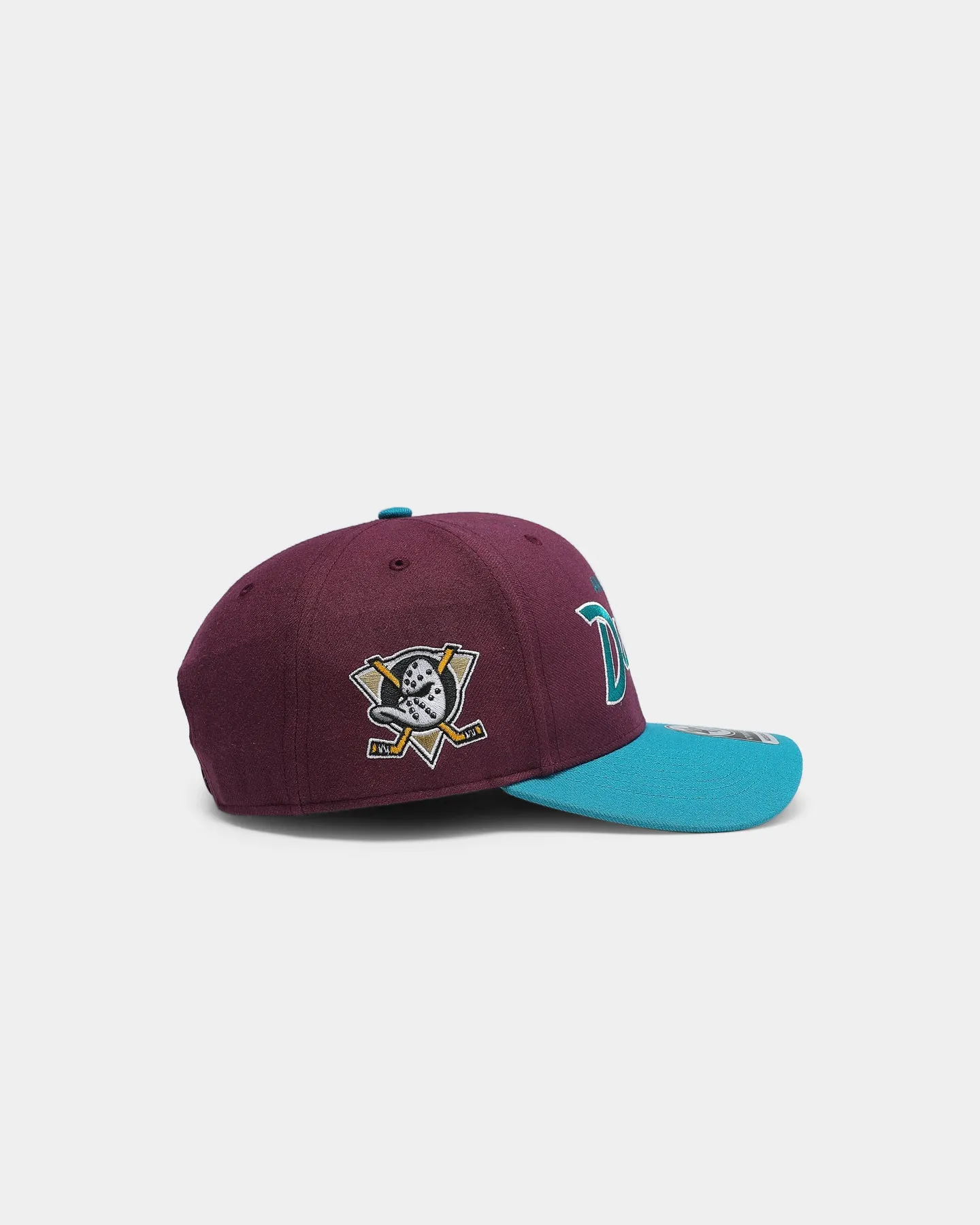 47 Brand Men's Anaheim Ducks Script MVP DP Snapback Plum/Teal