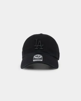 47 Brand Men's Los Angeles Dodgers Clean up Strapback Black/Black