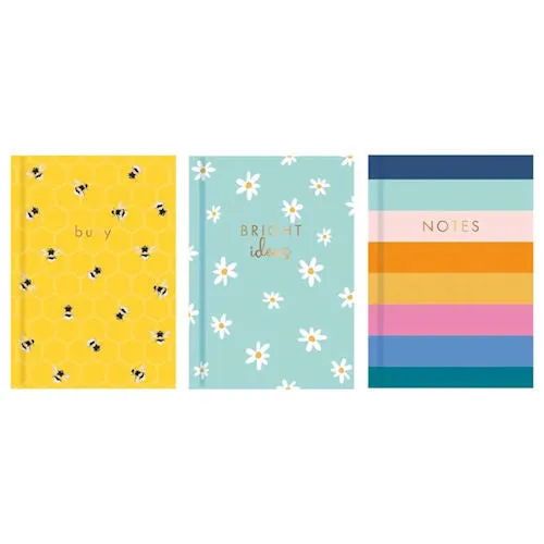 A5 Bright Ruled Hardback Book - Assorted Colours Durable Notebooks Writing Journals Stationery