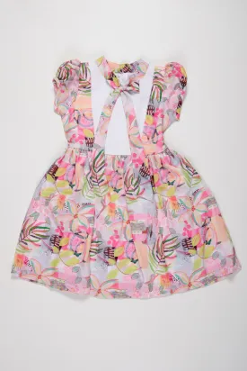 Adorable Baby Girl Floral Cotton Frock - Chic Party Designs