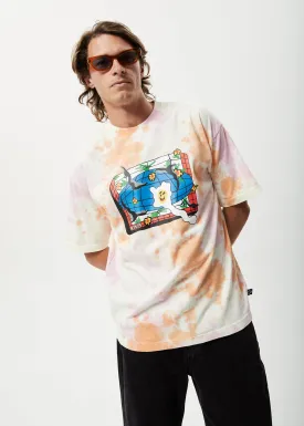 AFENDS Mens Globe - Oversized Graphic T-Shirt - Multi