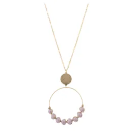 Annie Beaded Wrapped Circle Necklace