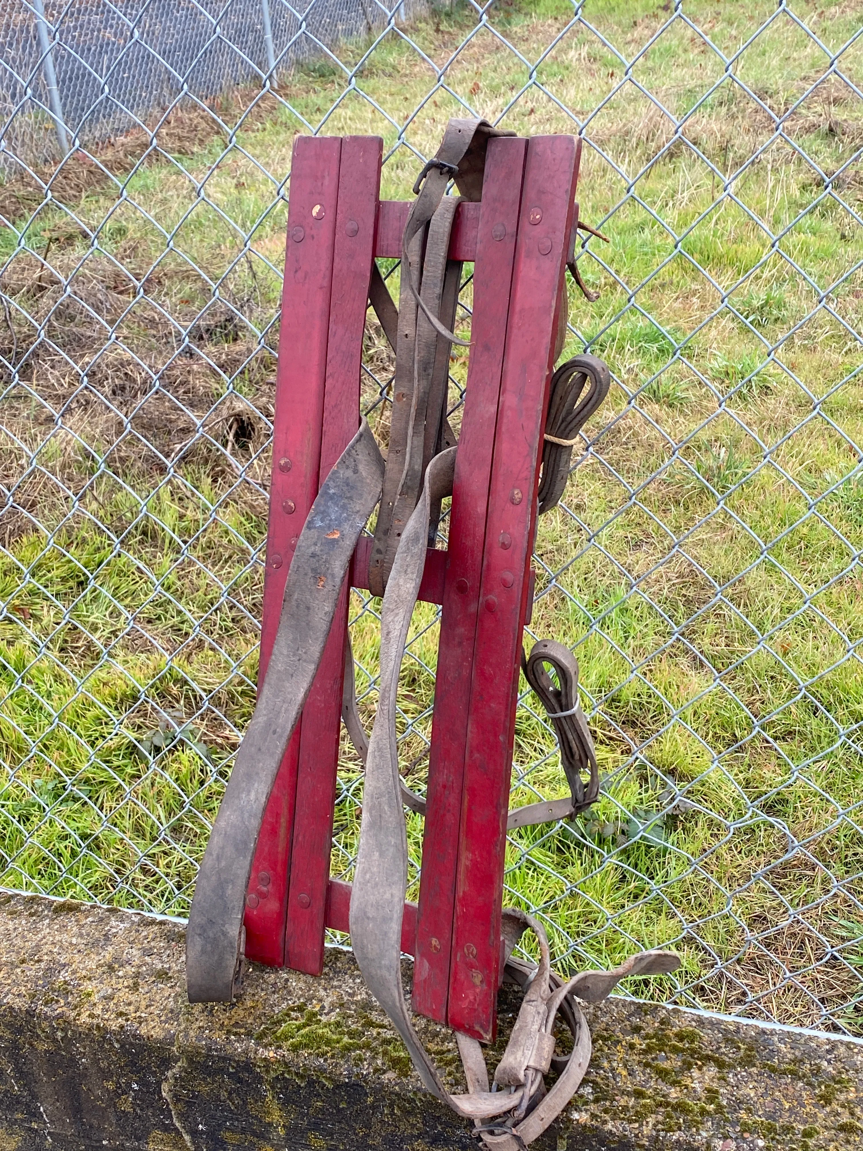 Antique Wooden Frame Backpack