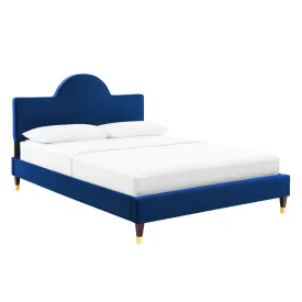 Aurora Performance Velvet Full Bed By Modway - MOD-7031 - Navy