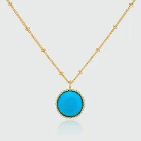 Barcelona December Turquoise Birthstone Necklace