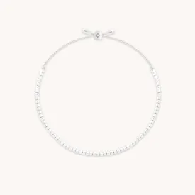 Beaded Bracelet in Solid White Gold