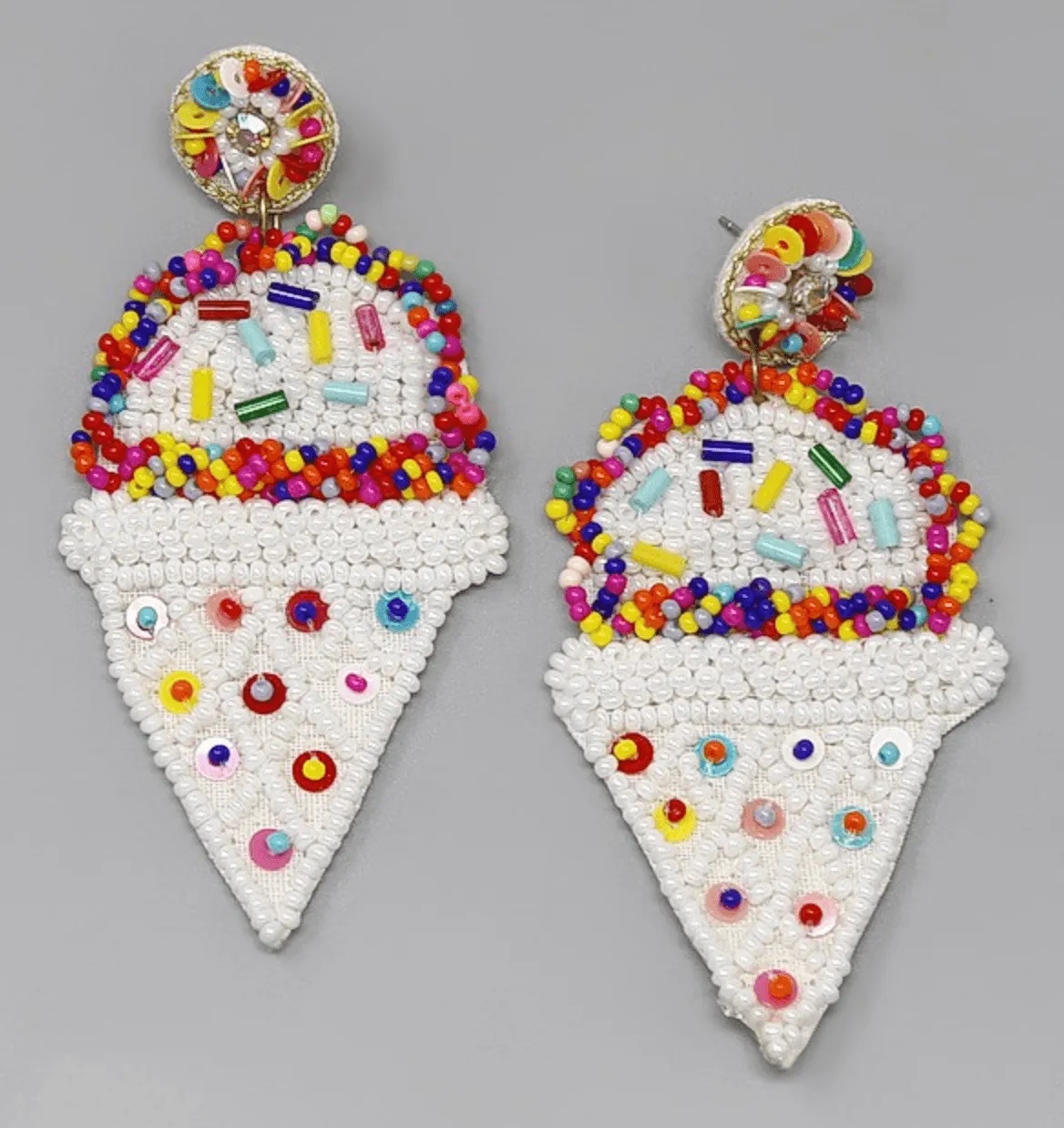 Beaded Ice Cream Earring