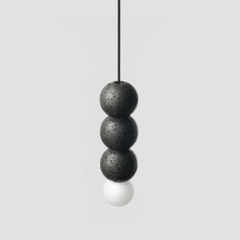 Beaded Lava Stone Pendant | BUZAO