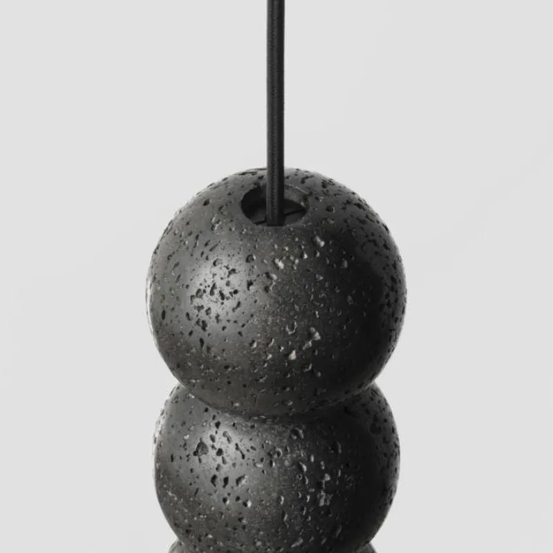 Beaded Lava Stone Pendant | BUZAO