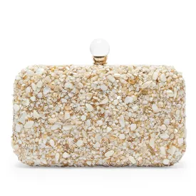 Bliss Handbag in Ivory Crystal