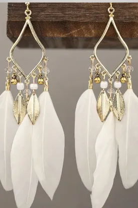 BOUCLES D'OREILLES TRIO DE PLUMES