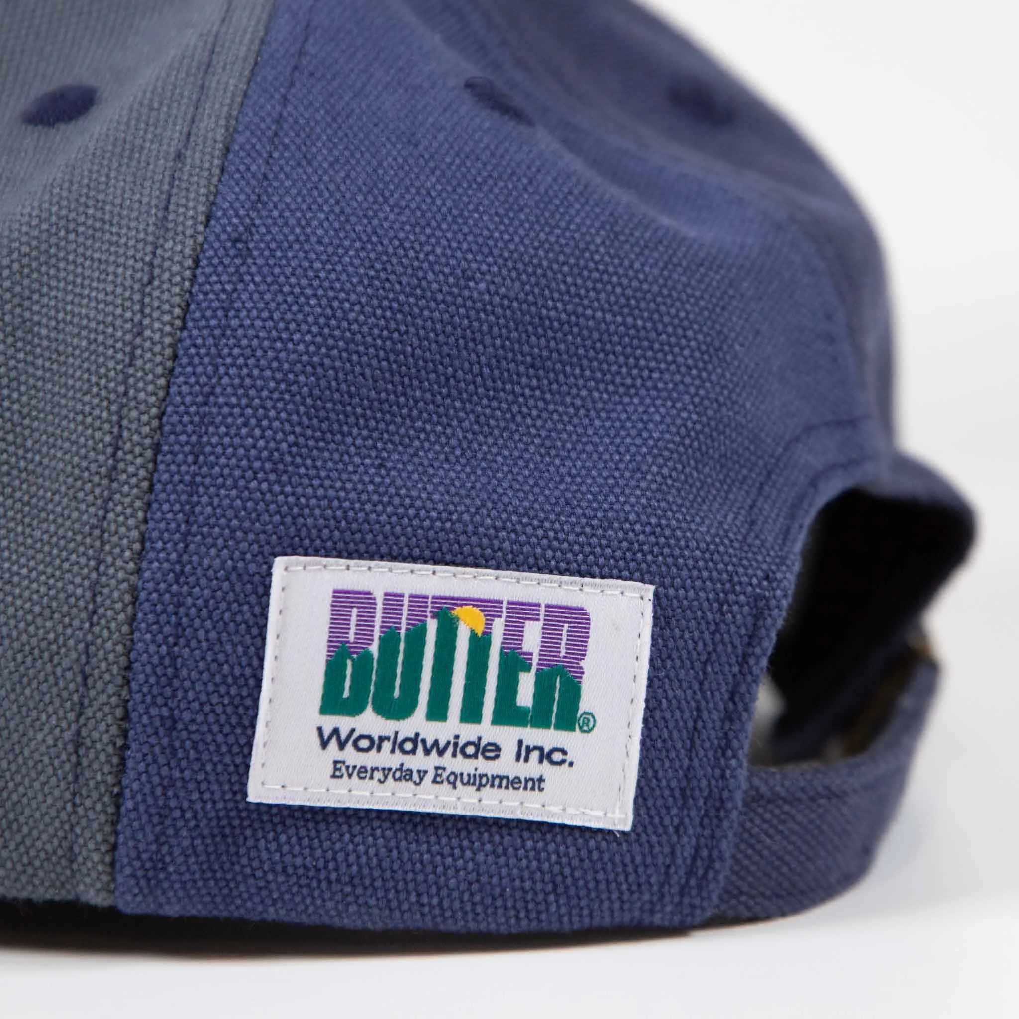 Butter Goods - Canvas Patchwork 6 Panel Cap - Washed Navy