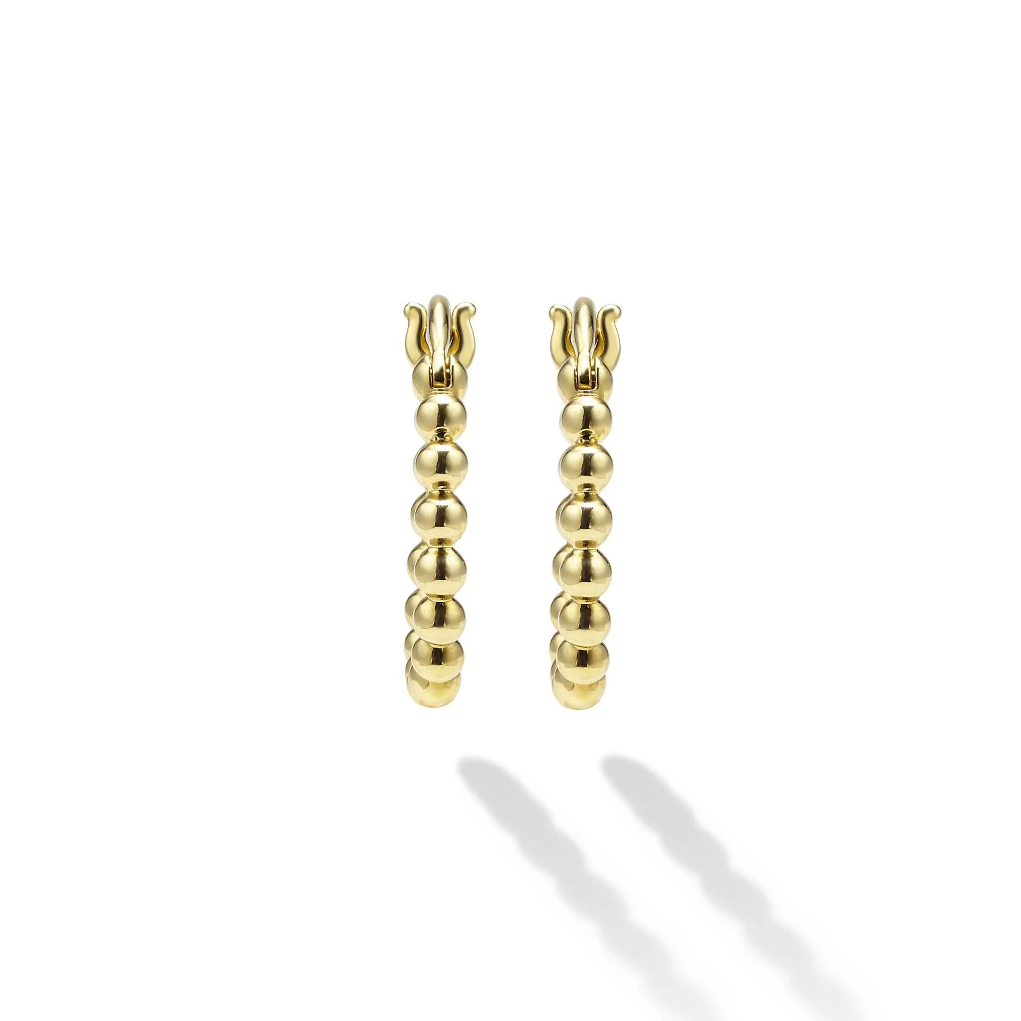 Caviar Gold 18K Gold Caviar Hoop Earrings