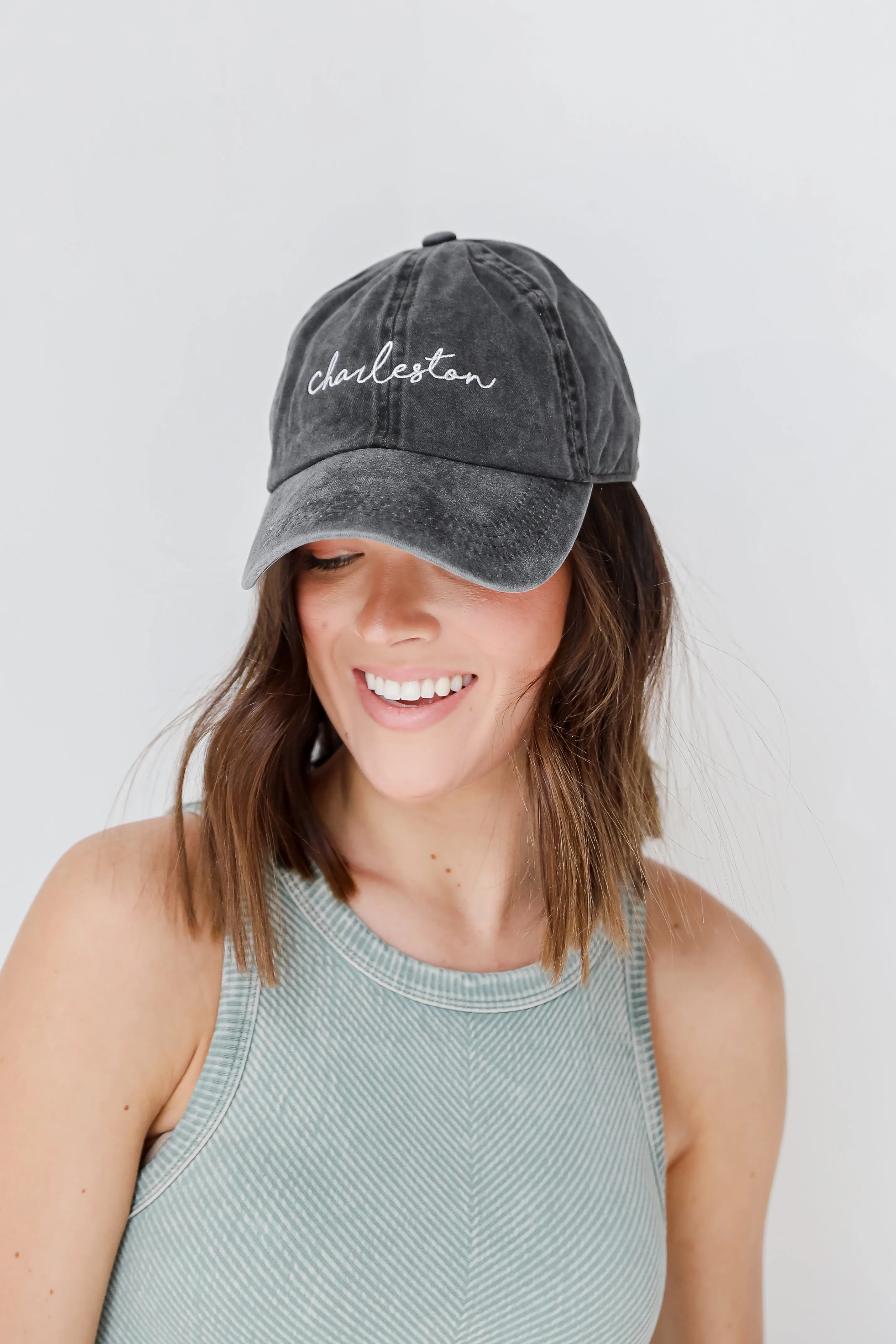 Charleston Script Embroidered Hat