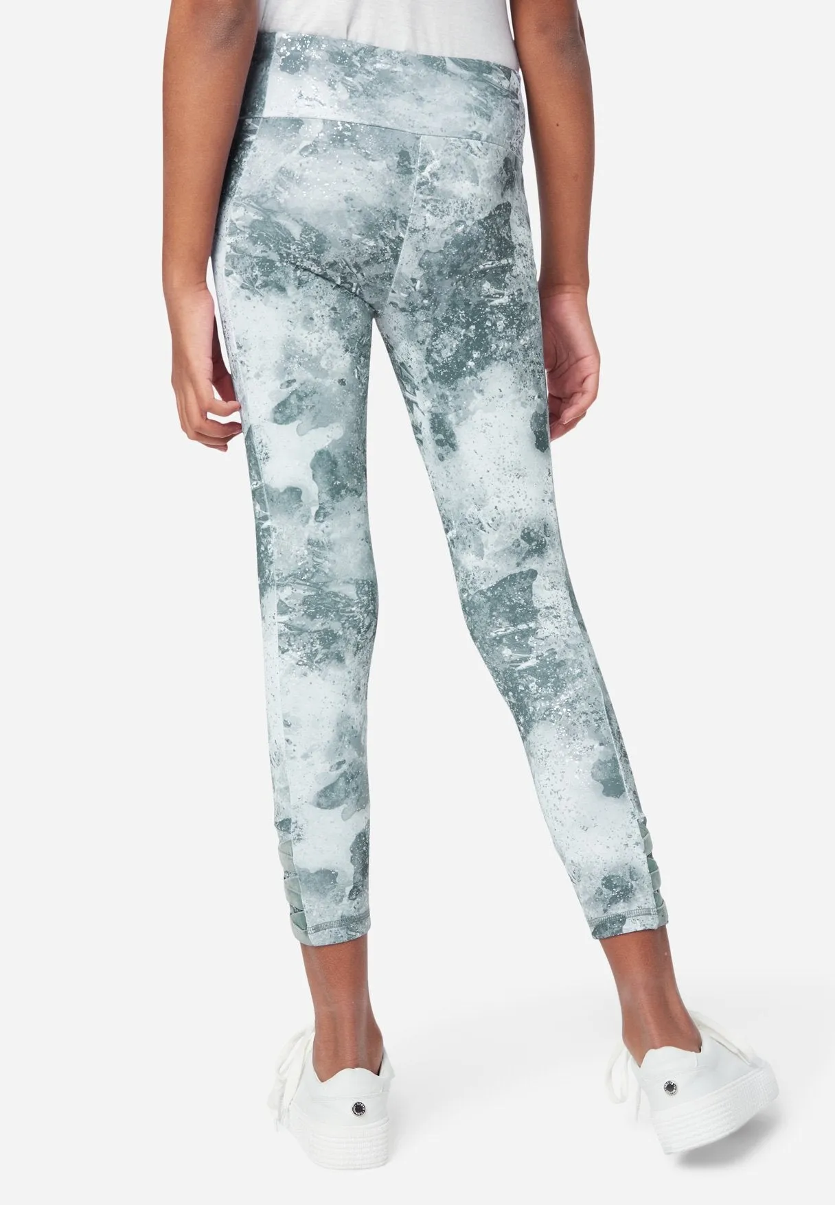 Collection X by Justice Marble-Print Crop Leggings