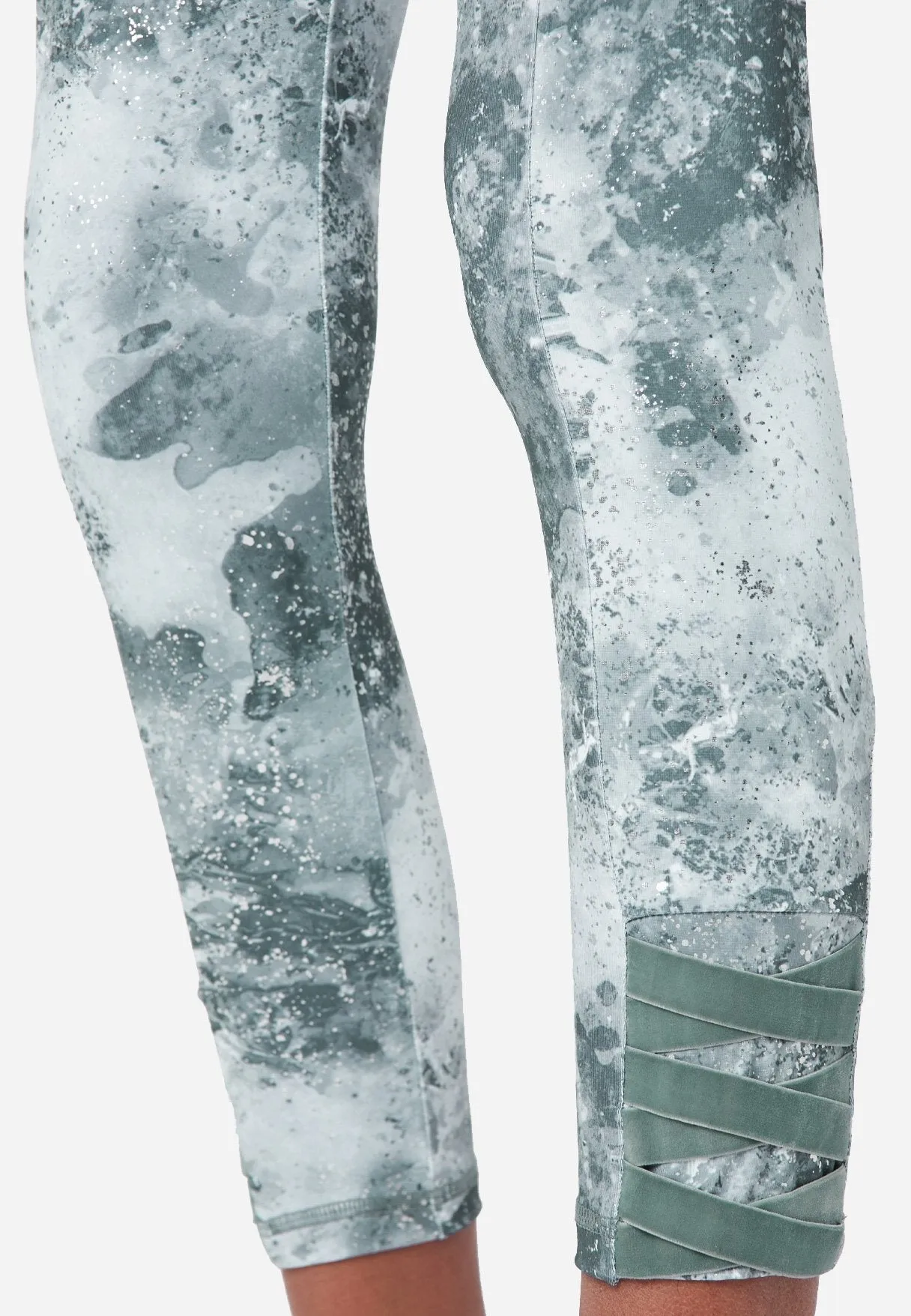 Collection X by Justice Marble-Print Crop Leggings