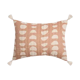 Copper Moon Phase Jacquard Pillow