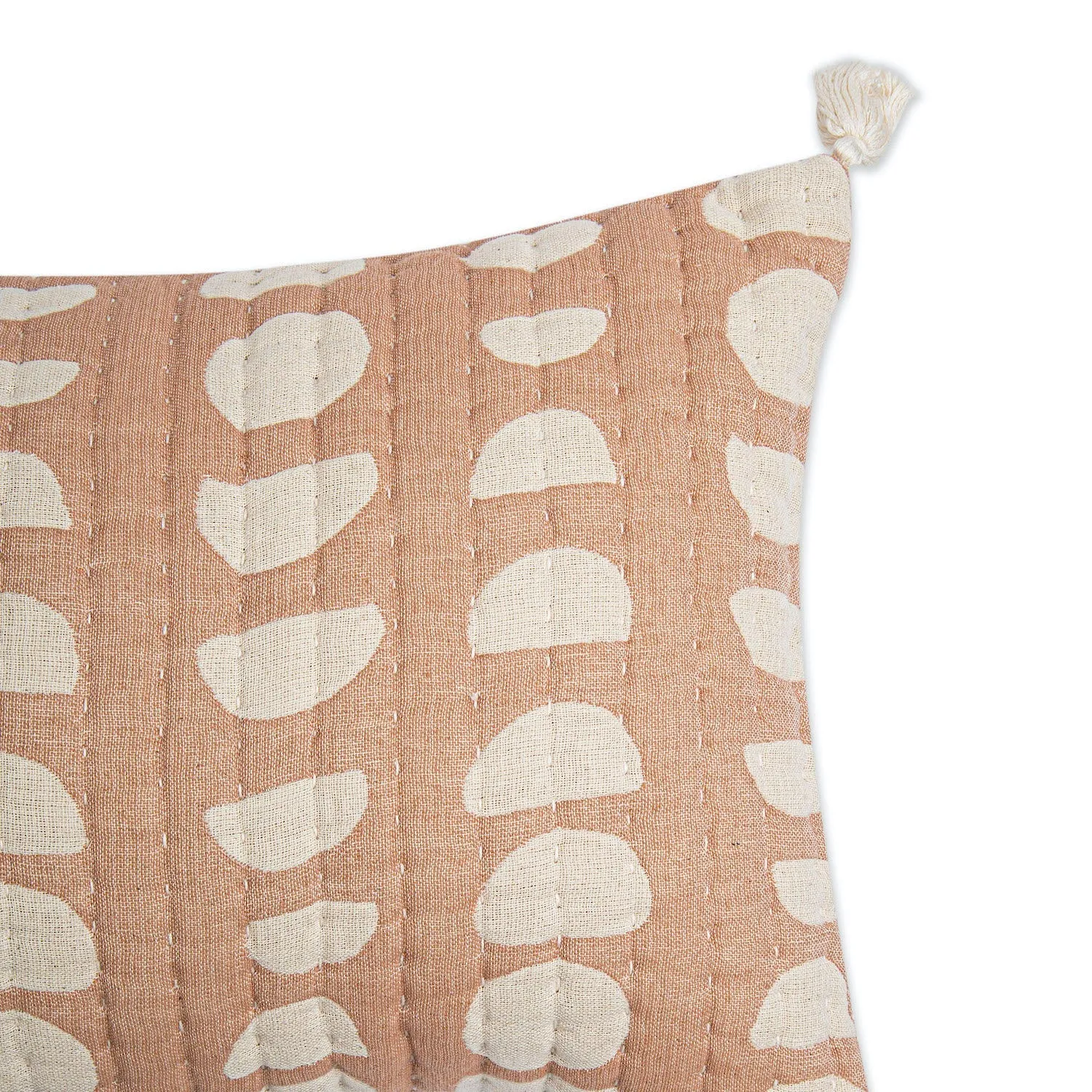 Copper Moon Phase Jacquard Pillow