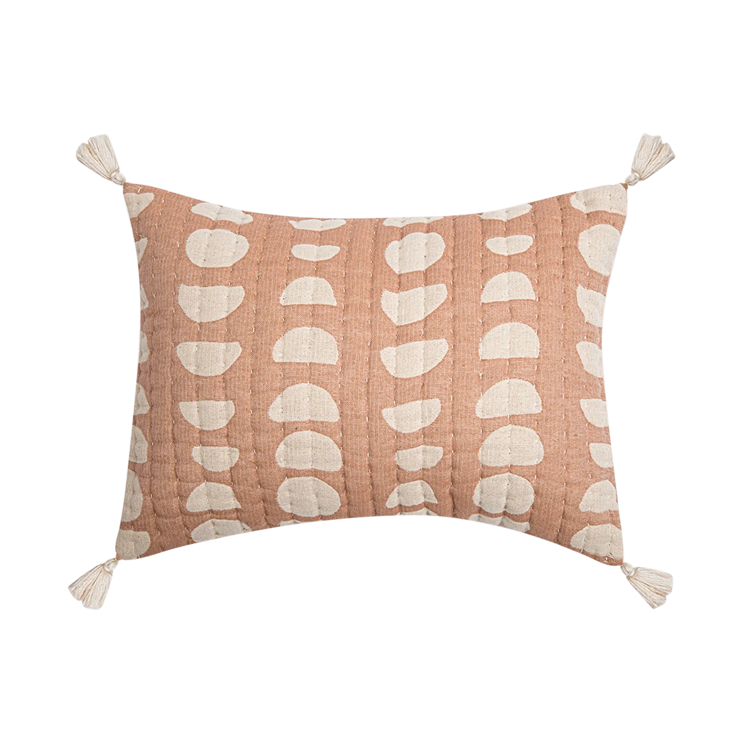 Copper Moon Phase Jacquard Pillow