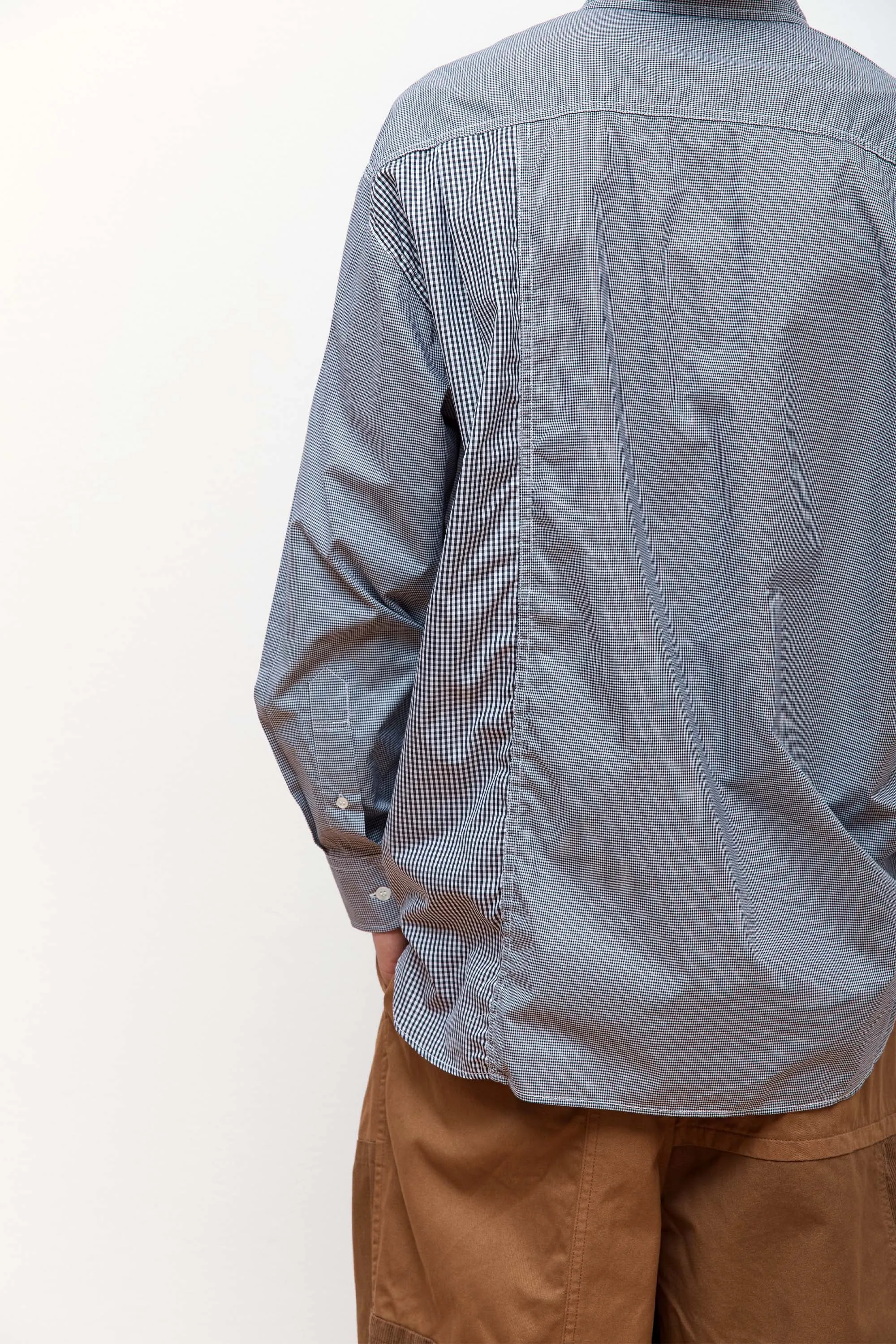 Cotton Check Shirt Grey