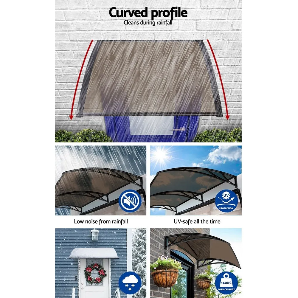 Durable 5mm Polycarbonate Window or Door Awning 1x4m Instahut