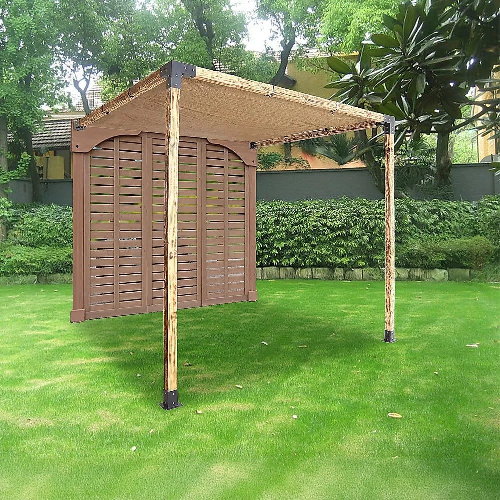 Durable Steel Pergola Brackets Kit with Coffee Screen