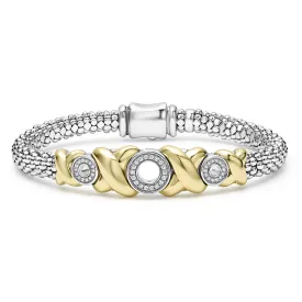 Embrace 18K Gold XO Diamond Bracelet | 6mm