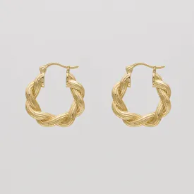 Hattie Twisted Hoop Earrings