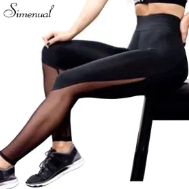 High waist mesh leggings athleisure 2018 sporty style fitness women slim legging harajuku summer black sexy leggins push up sale