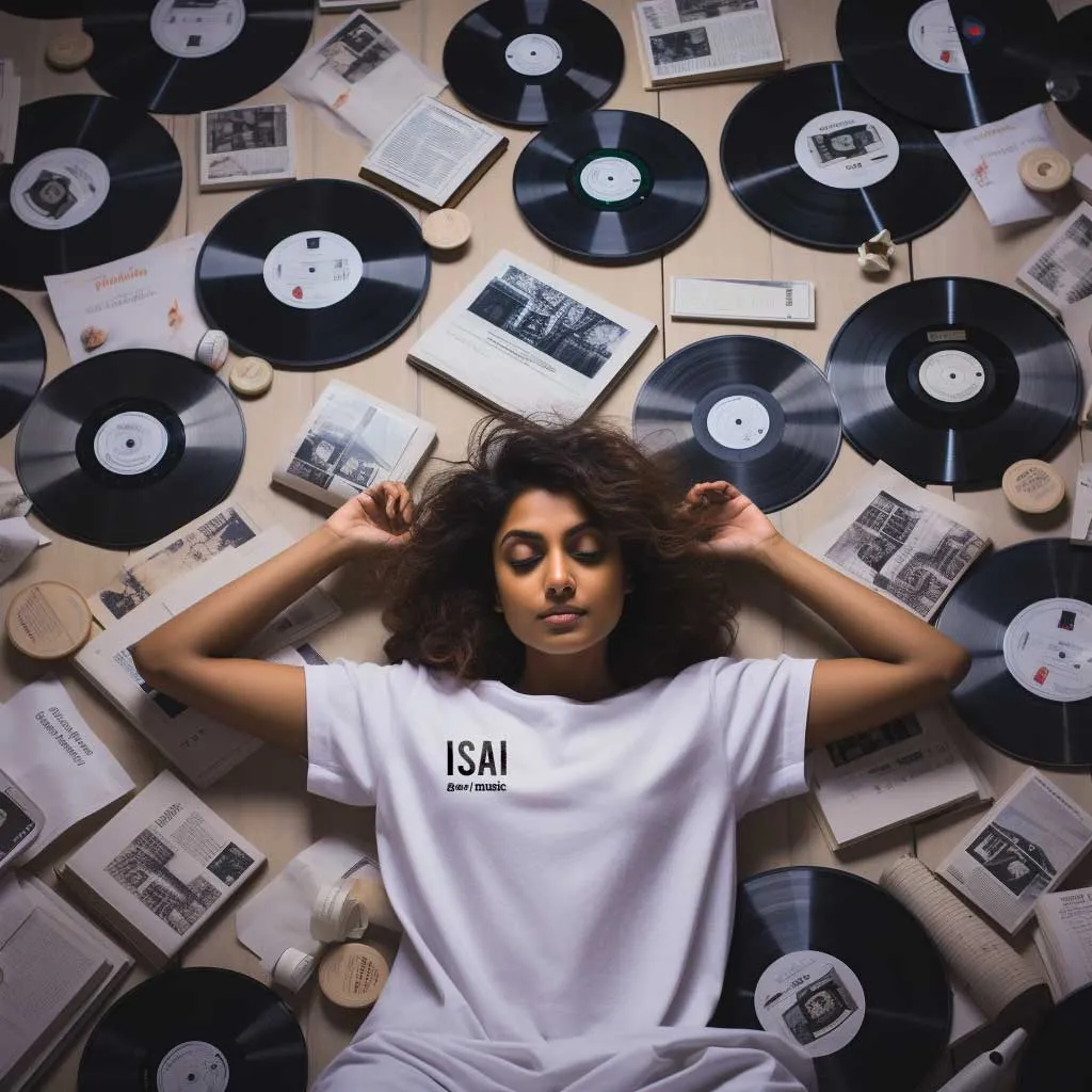 Isai | Tamil Oversized T-Shirt (White) (Right Pocket)