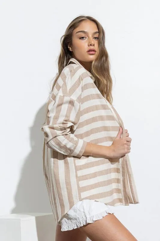 Kimberly Stripe Oversized Shirt