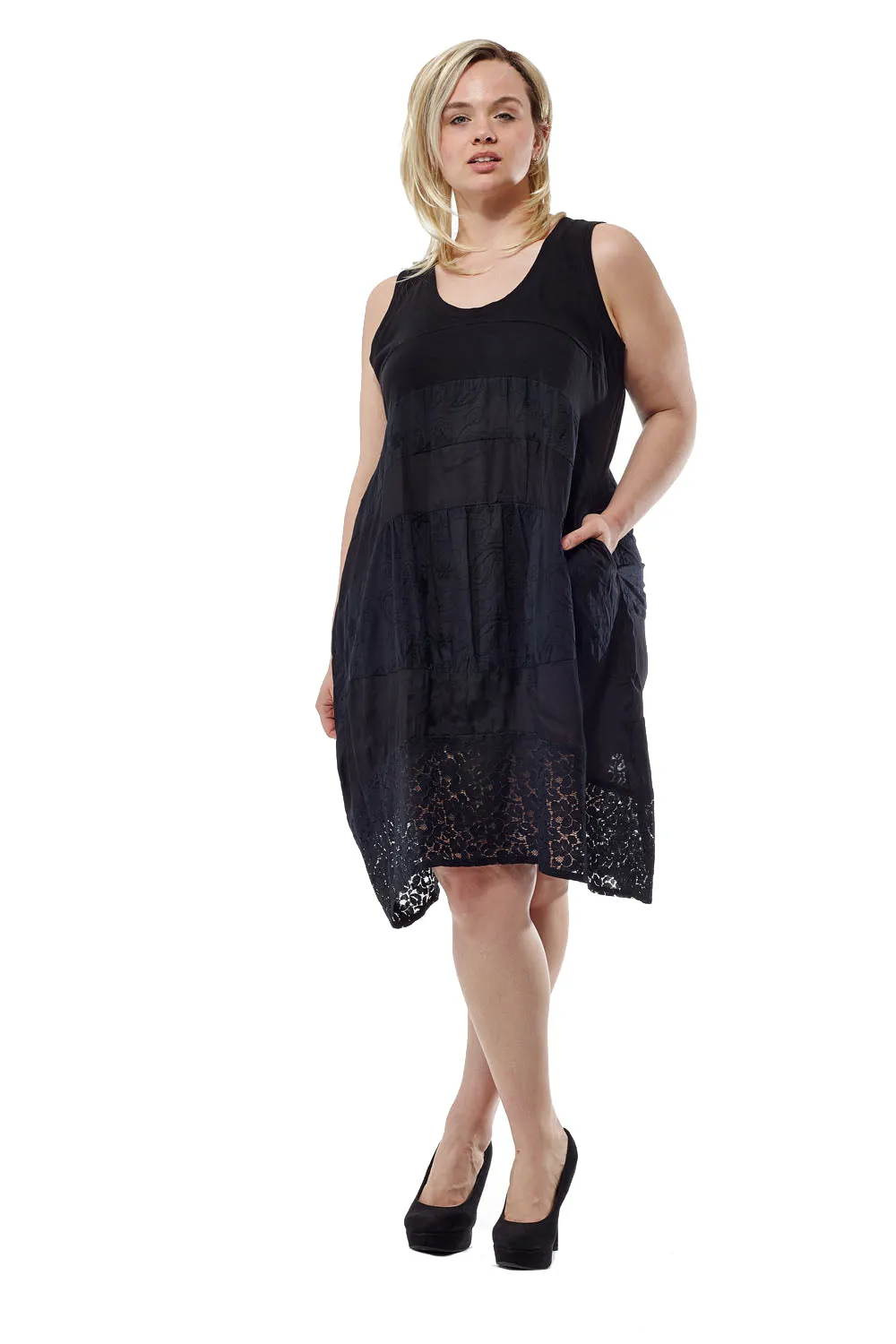 La Cera Plus Size Sleeveless Knit Dress