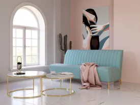 Le Nîmes | Stylish Modern Italian Light Green Fabric And Gold Sofa