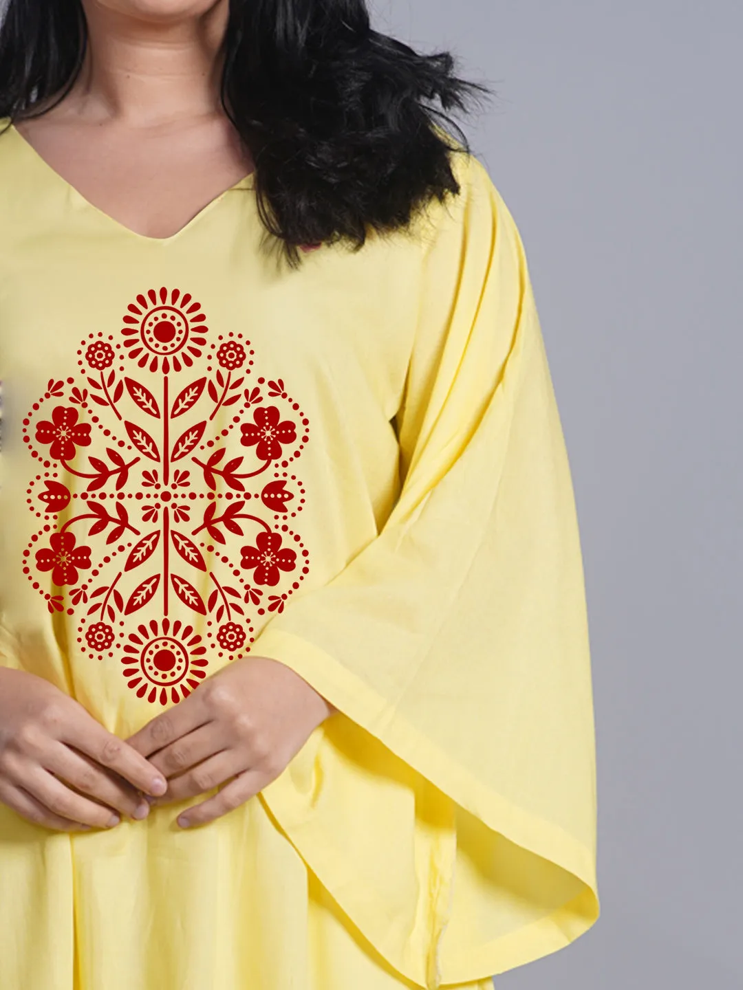 Lemon Rayon Kurti - DorisDay