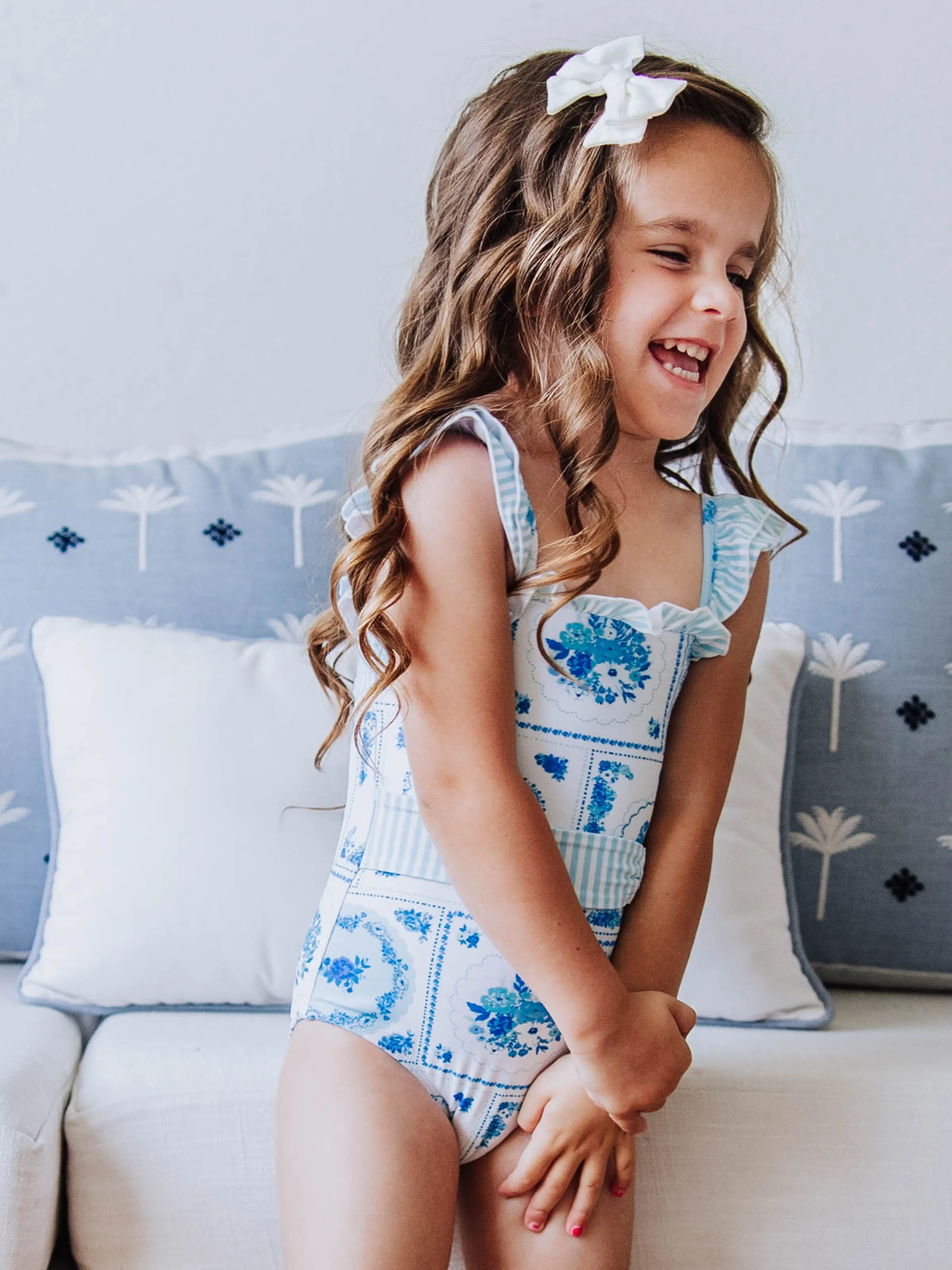 Maisie One Piece - Patchwork Blue