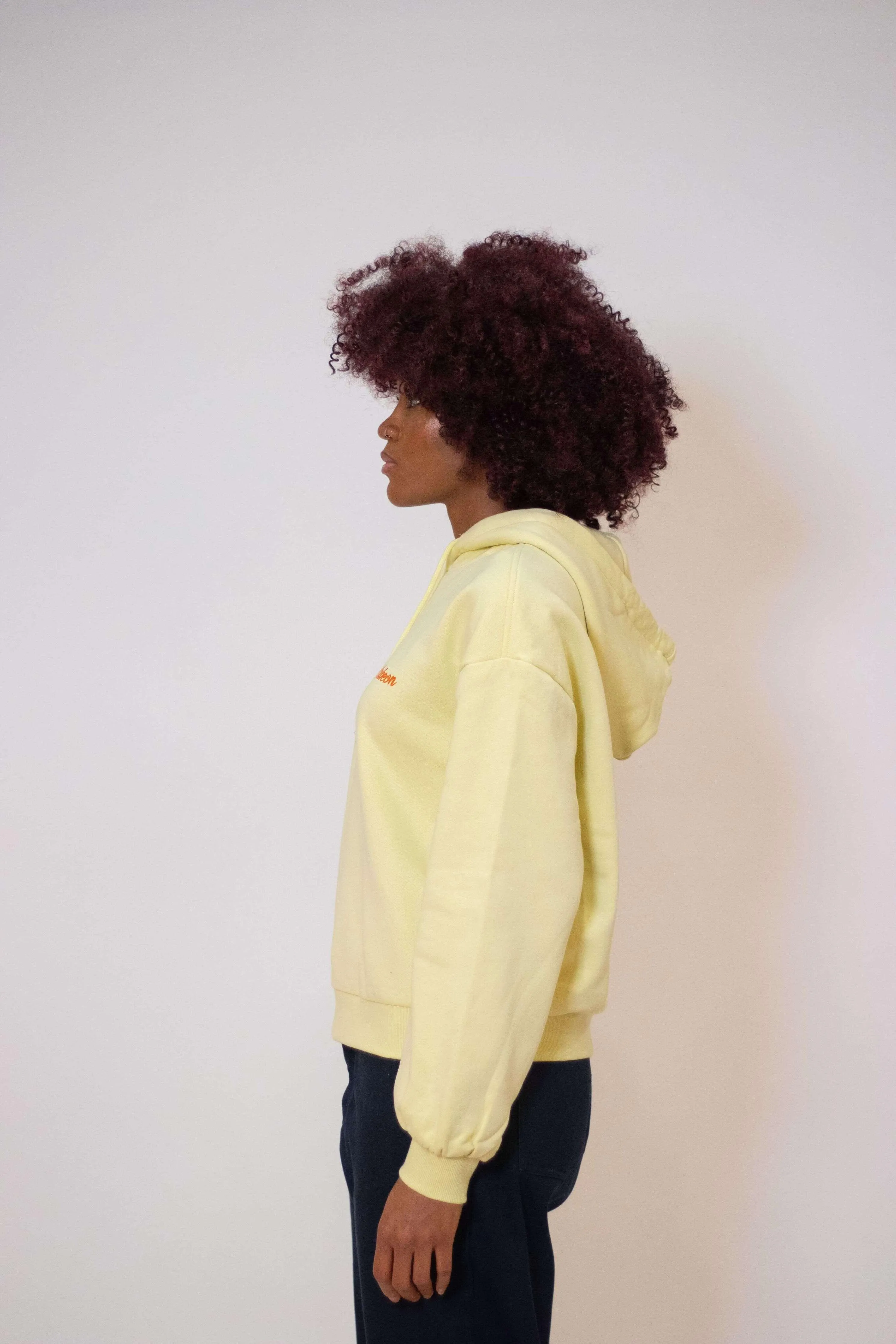 Mama Lisa Organic Oversized Hoodie Women in Soft Yellow