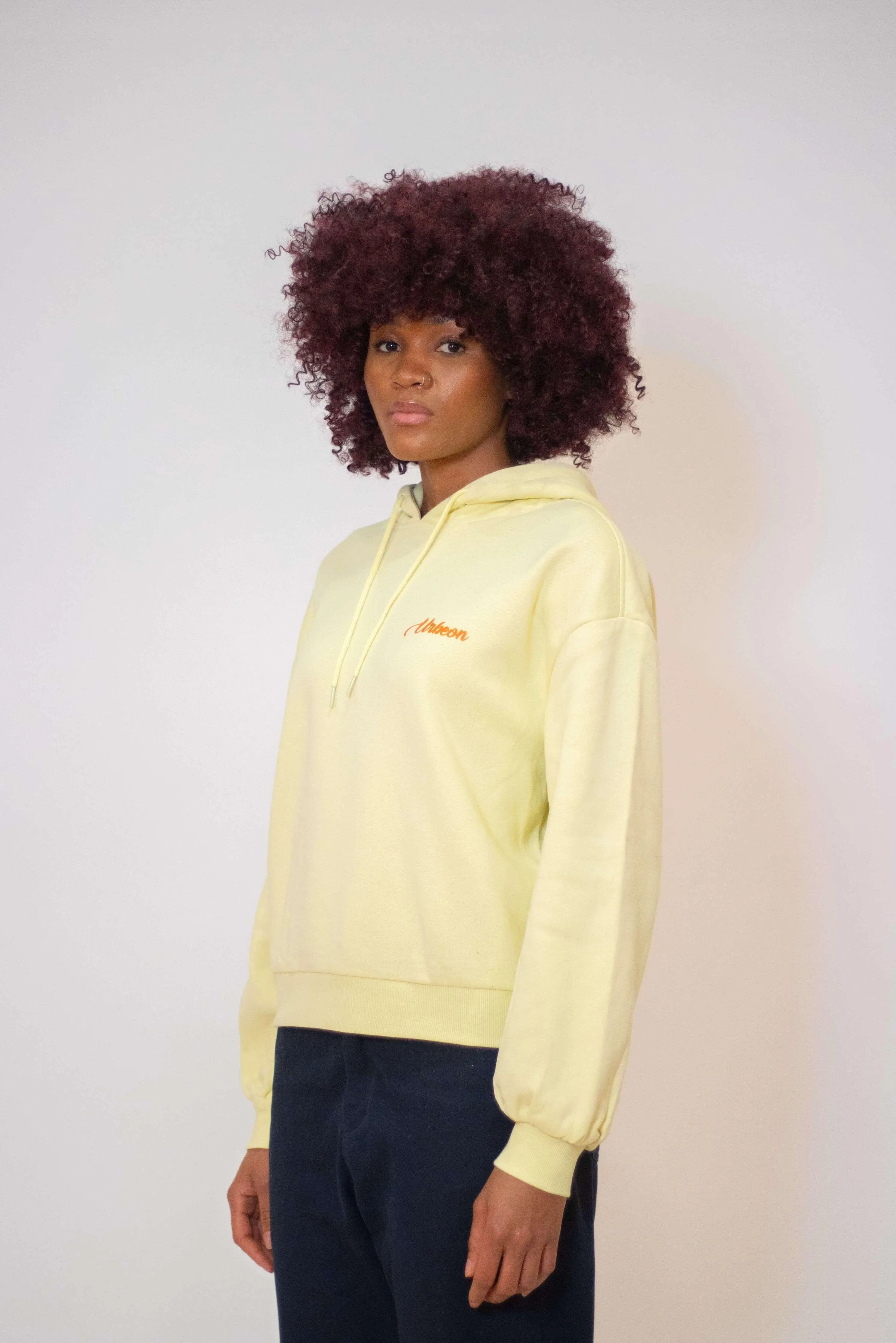 Mama Lisa Organic Oversized Hoodie Women in Soft Yellow