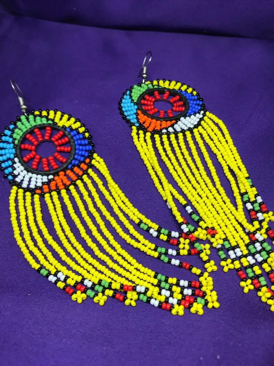 Masai Earrings In Yellow