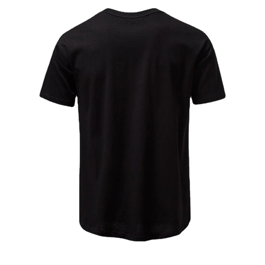 Men's Punk Faux Leather Patchwork Casual Tee