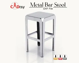 Metal Bar Stool CNC Plasma/Laser Cutting DXF/SVG Files. Height 760 mm (30")