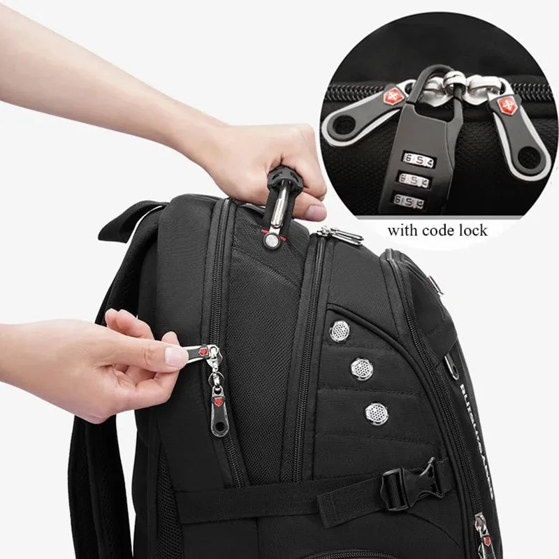 Multifunction Large Capacity USB Charging Waterproof Travel Business Backpack