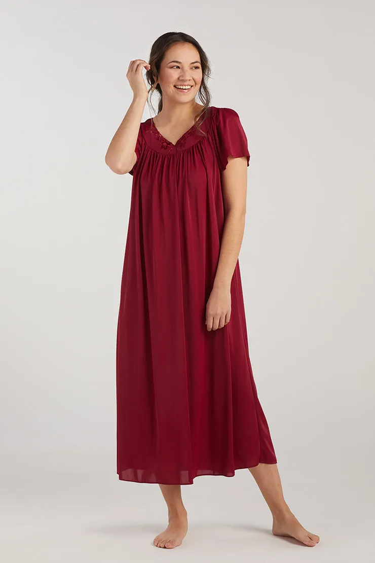 Nylon Tricot Long Nightgown