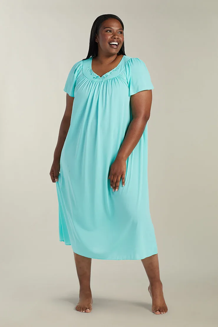 Nylon Tricot Long Nightgown