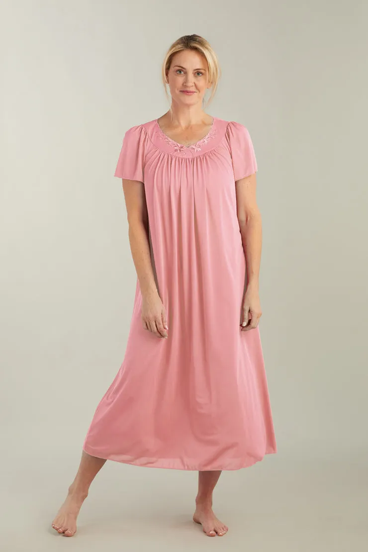 Nylon Tricot Long Nightgown