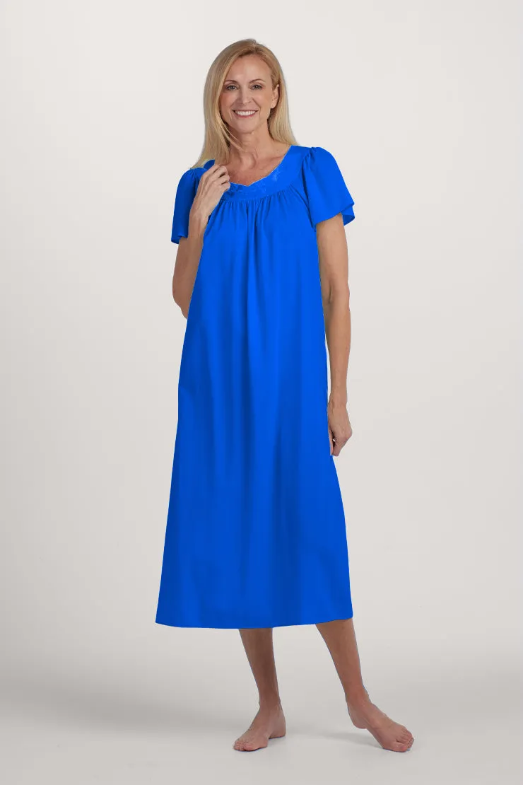 Nylon Tricot Long Nightgown