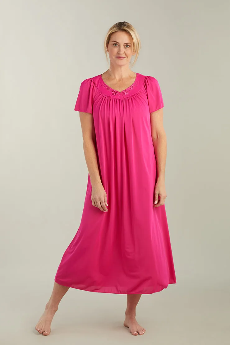 Nylon Tricot Long Nightgown